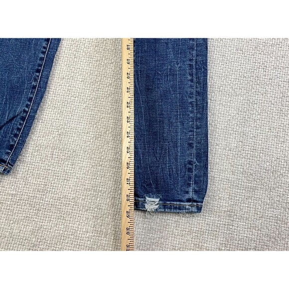 BKE Billie Slim Fit High Rise Skinny Jeans Women's 25 Distressed Blue Denim - Picture 9 of 12